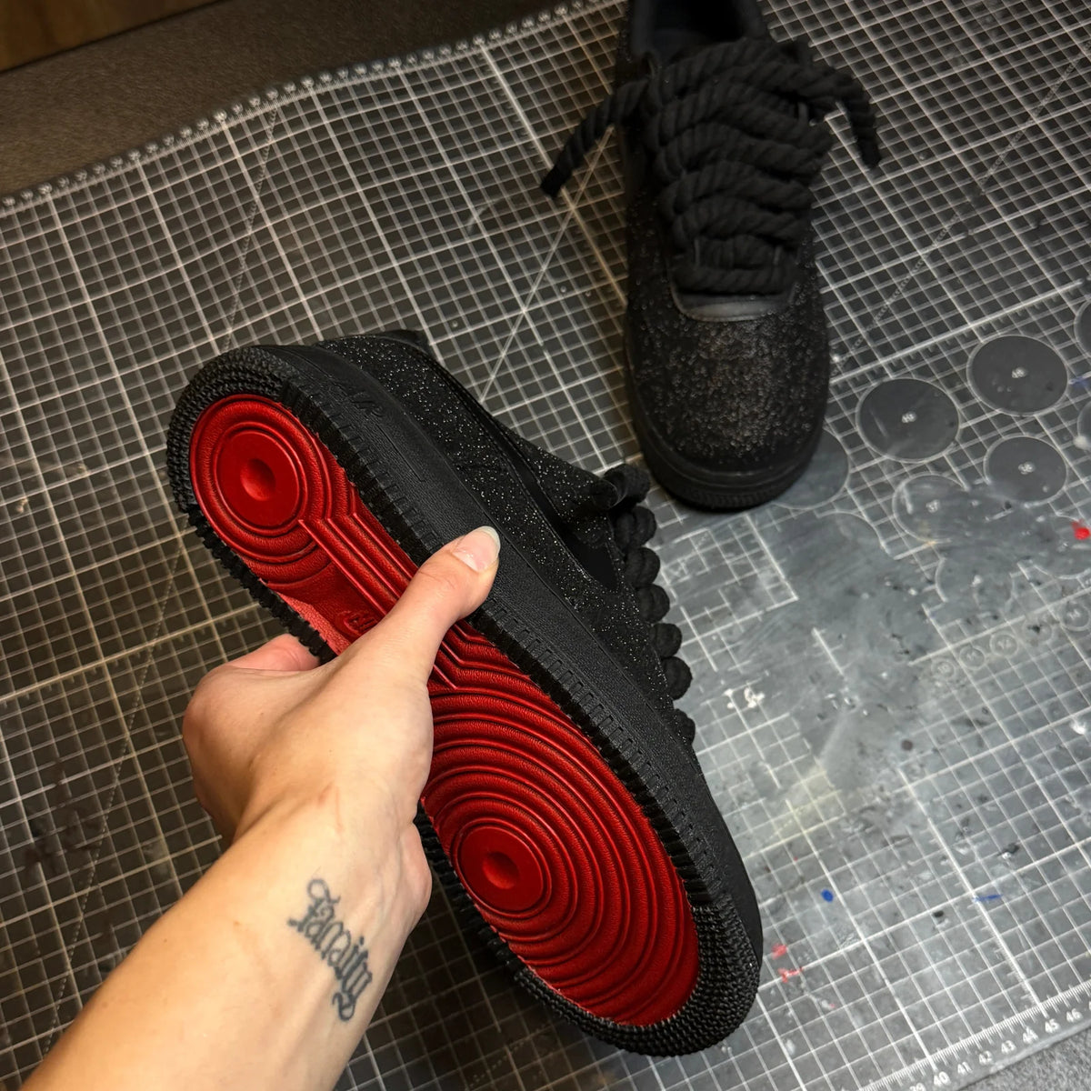 AF1 Custom Red Sole Crystal Edition – AirForcebest